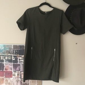 Minimalist Olive Dress